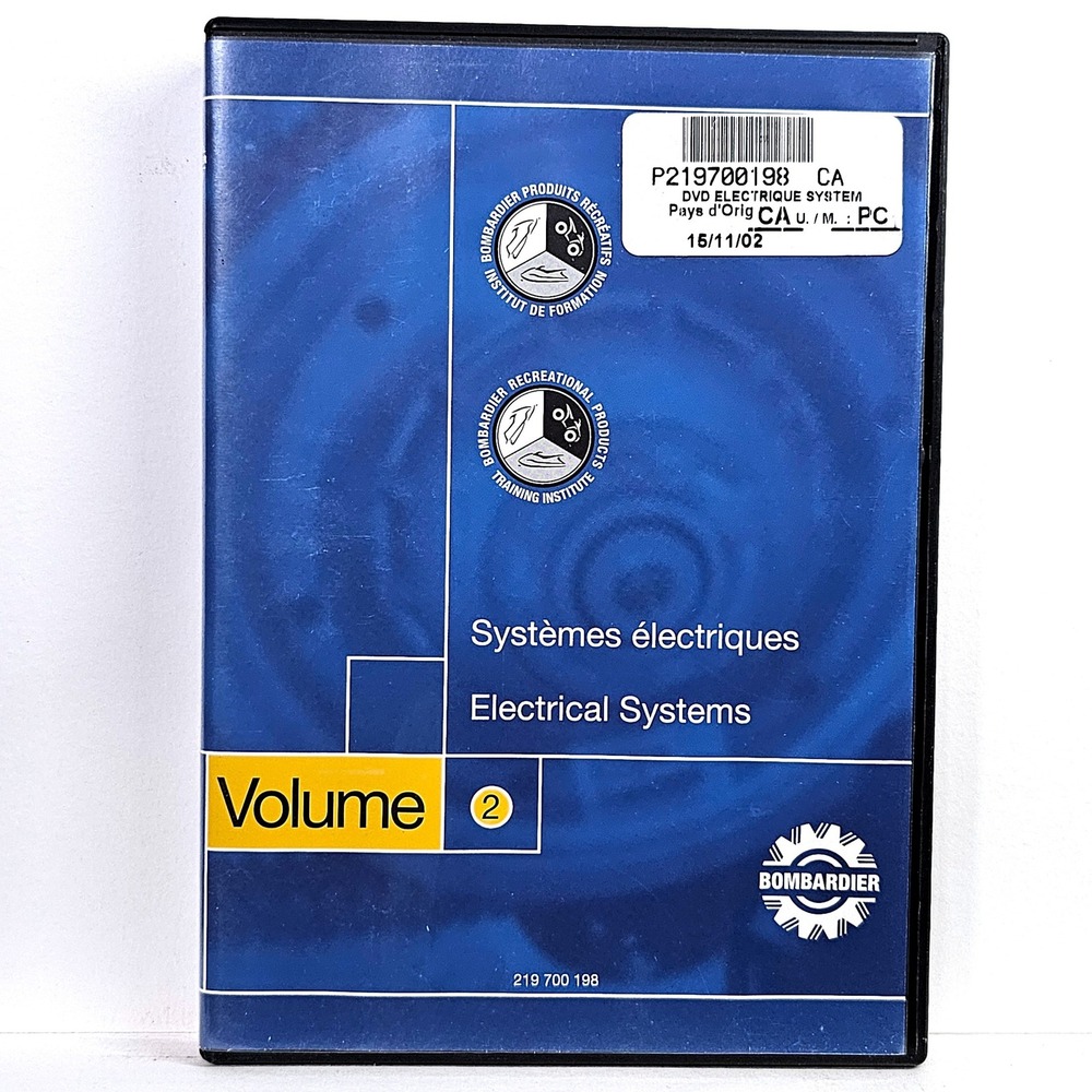 Bombardier BRP Electrical System Vol 2 Training DVD Technical Manual 219 700 198
